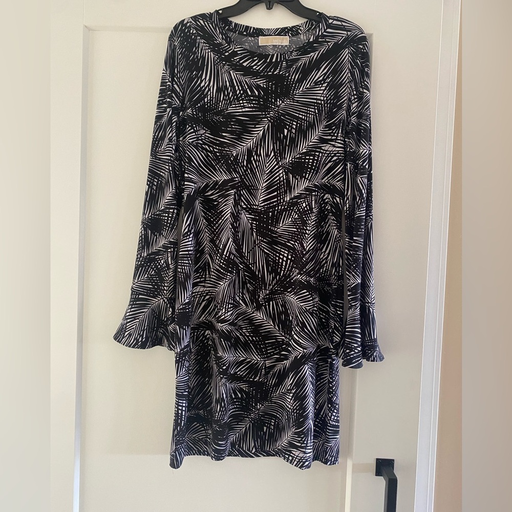 Michael Kors Black and White printed dress